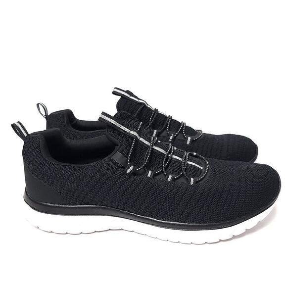 Athletic Works Women’s Bungee Sneakers Size 10 Odor Control Memory Foam Black​​ - Picture 3 of 9